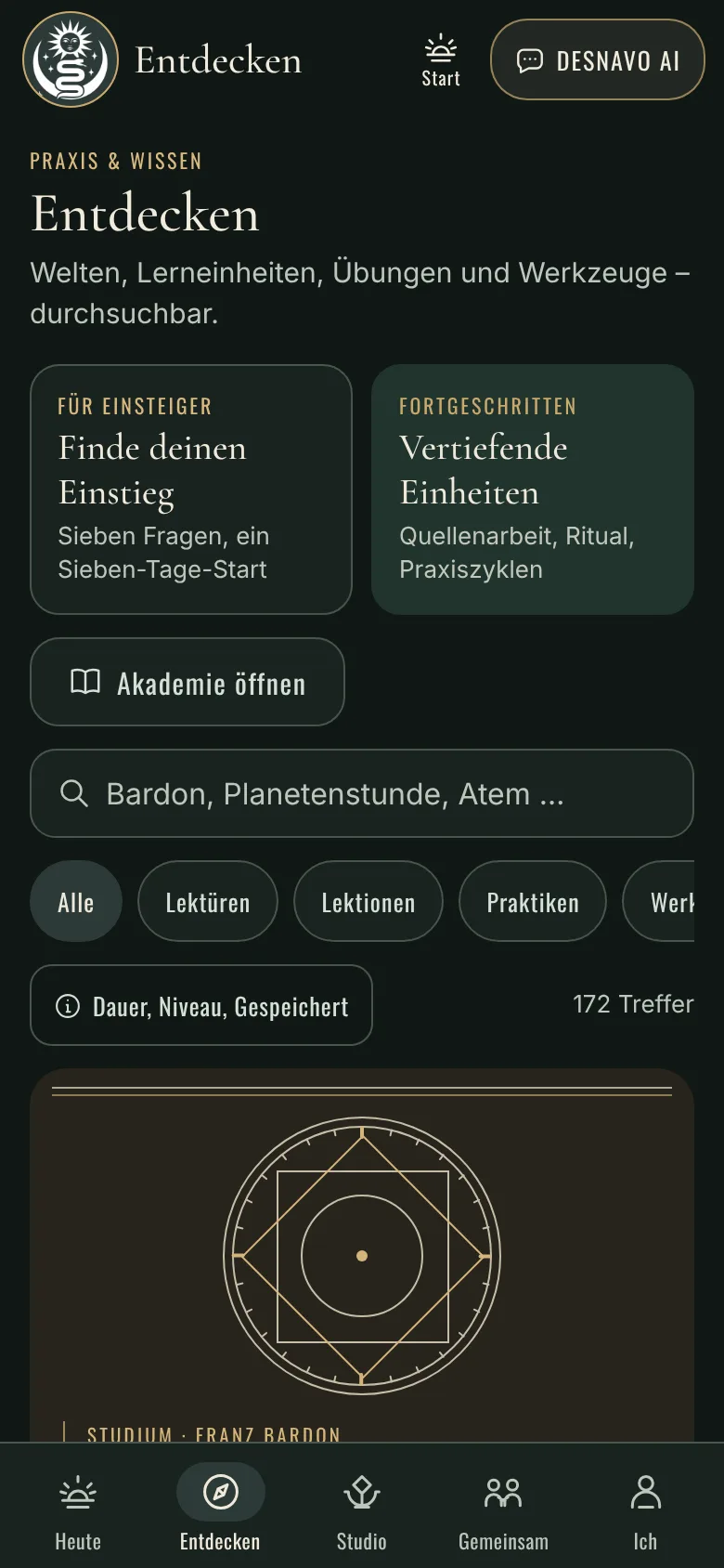 Entdecken: Lernwege und der Wegfinder für den Einstieg.