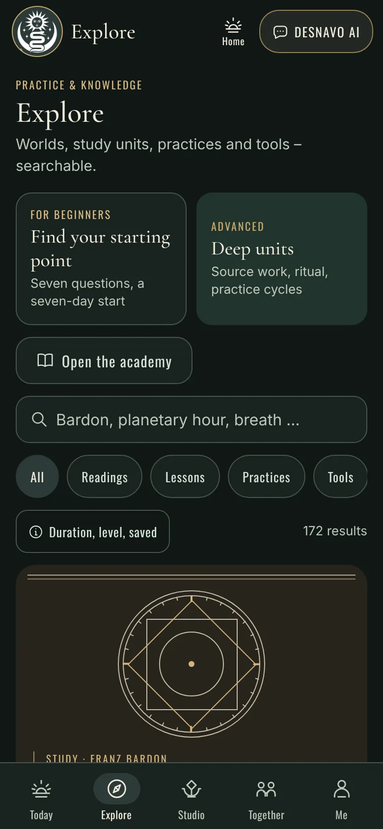 Explore: learning paths and the pathfinder for getting started.